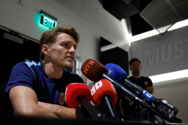 Norway national team, Nationalteam midfielder Martin Odegaard during the press conference, PK, Pressekonferenz at Southern Methodist University in Dallas, United States, 29 June 2026. Norway national team press conference !ACHTUNG: NUR REDAKTIONELLE NUTZUNG!  Copyright: xMariscalx GRAF7747 20260629-55020747121_1