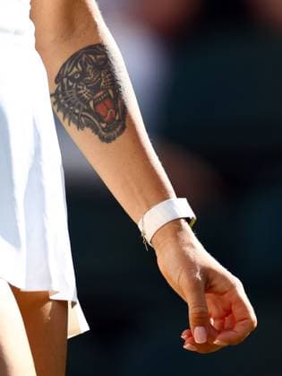 The tattoo of Aryna Sabalenka Wimbledon Tennis Championships, Day 1, The All England Lawn Tennis and Croquet Club, London, UK - 29 Jun 2026London The All England Lawn Tennis and United Kingdom  Copyright: xJamesxMarsh Shutterstockx 16964101fc