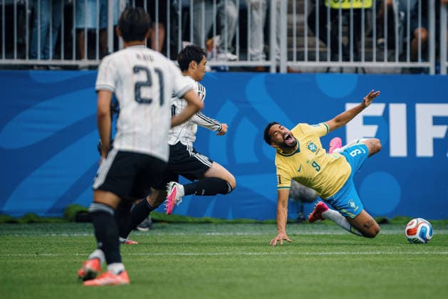 Brasil x Japão HOUSTON, TX - 29.06.2026: BRASIL X JAPaO - Matheus Cunha of Brazil during the match between Brazil and Japan, valid for the Round of 32 of the 2026 World Cup, held at NRG Stadium in Houston, United States. (Photo: Marcelo Machado de Melo Fotoarena) x2974142x  MarceloxMachadoxdexMelo