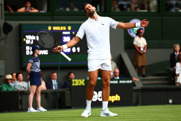 Novak Djokovic during his first round match Wimbledon Tennis Championships, Day 1, The All England Lawn Tennis and Croquet Club, London, UK - 29 Jun 2026London The All England Lawn Tennis and United Kingdom  Copyright: xJamesxMarsh Shutterstockx 16964101ik