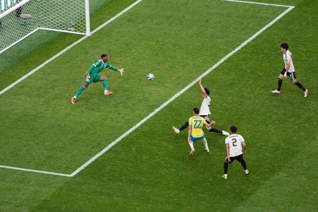 Gabriel Martinelli of Brazil shoots and scores Brazil v Japan, 2026 FIFA World Cup, WM, Weltmeisterschaft, Fussball Round of 32, Football, Houston Stadium, Houston, Texas, USA - 29 Jun 2026Houston Houston Stadium Texas (TX) United States of America  Copyright: xIsmaelxAdnan Shutterstockx 16968921cx