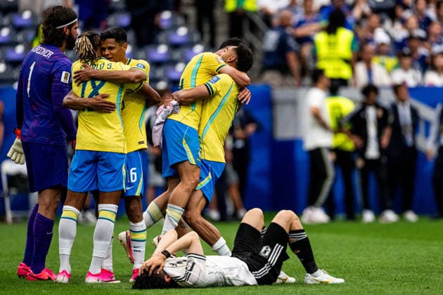 260629 Players of Brazil celebrates after the FIFA World Cup, WM, Weltmeisterschaft, Fussball 2026 round of 32 football match between Brazil and Japan on June 29, 2026 in Houston. Photo: Ludvig Thunman BILDBYRAN kod LT LT0809 fotboll football soccer fotball vm fotbolls-vm fotball-vm fotbolls-vm 2026 fifa world cup 2026 sextondelsfinal round of 32 day 19 bbeng jubel *** June 29, 2026: Brazilian players celebrate after the FIFA World Cup 2026 Round of 32 soccer match between Brazil and Japan on June 29, 2026 in Houston. Photo by Ludvig Thunman. BILDBYRAN code LT LT0809 soccer football fotball World Cup soccer World Cup 2026 FIFA World Cup 2026 Round of 32 Day 19 BBENG celebration  Copyright: LUDVIGxTHUNMAN BB260629LT077