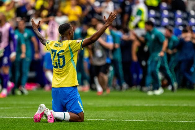 260629 Rayan of Brazil celebrates after the FIFA World Cup, WM, Weltmeisterschaft, Fussball 2026 round of 32 football match between Brazil and Japan on June 29, 2026 in Houston. Photo: Ludvig Thunman BILDBYRAN kod LT LT0809 fotboll football soccer fotball vm fotbolls-vm fotball-vm fotbolls-vm 2026 fifa world cup 2026 sextondelsfinal round of 32 day 19 bbeng jubel *** June 29, 2026: Rayan of Brazil celebrates after the FIFA World Cup 2026 Round of 32 soccer match between Brazil and Japan on June 29, 2026 in Houston. Photo by Ludvig Thunman. BILDBYRAN code LT LT0809 soccer football fotball World Cup soccer World Cup 2026 FIFA World Cup 2026 Round of 32 Day 19 BBENG celebration  Copyright: LUDVIGxTHUNMAN BB260629LT082
