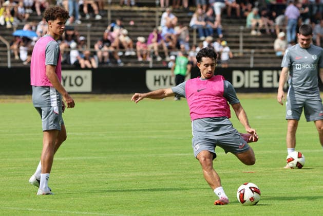 29.06.2026, Fussball, Herren, 1. Bundesliga, Saison 2026 2027, Trainingsauftakt, SV 07 Elversberg, Jason Ceka (SV 07 Elversberg), Noah Darvich (SV 07 Elversberg) Sankt Ingbert Mühlwaldstadion Saarland Deutschland (DEU) *** June 29, 2026, Soccer, Men s, 1st Bundesliga, 2026–2027 season, start of training, SV 07 Elversberg, Jason Ceka (SV 07 Elversberg), Noah Darvich (SV 07 Elversberg), Sankt Ingbert, Mühlwaldstadion, Saarland, Germany, DEU Copyright: xSebastianxBachx