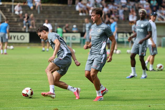 29.06.2026, Fussball, Herren, 1. Bundesliga, Saison 2026 2027, Trainingsauftakt, SV 07 Elversberg, Maurice Krattenmacher (SV 07 Elversberg), Frederik Schmahl (SV 07 Elversberg) Sankt Ingbert Mühlwaldstadion Saarland Deutschland (DEU) *** June 29, 2026, Soccer, Men s, 1st Bundesliga, 2026–2027 season, start of training, SV 07 Elversberg, Maurice Krattenmacher (SV 07 Elversberg), Frederik Schmahl (SV 07 Elversberg), Sankt Ingbert, Mühlwaldstadion, Saarland, Germany, DEU Copyright: xSebastianxBachx
