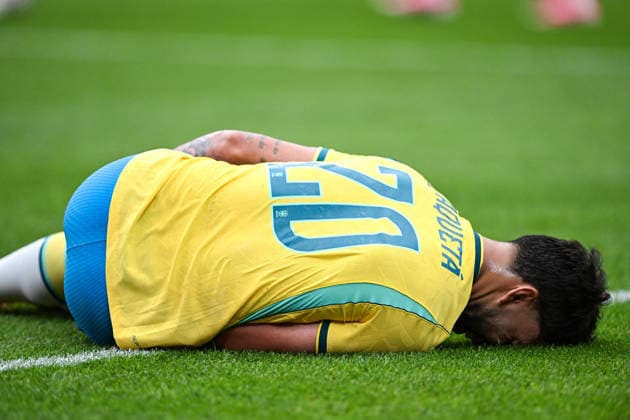 Lucas Paqueta of Brazil reacts during a FIFA Men’s World Cup 2026 round of 32 football match between Brazil and Japan at Houston Stadium, in Houston on June 29th 2026 (Photo by Nayra Halm SPP)  Copyright: xNayraxHalm SPPx Sportspressphoto_SPR180196