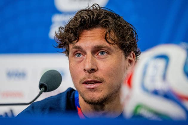 260629 Victor Nilsson Lindelöf of the Swedish national football team at a press conference, PK, Pressekonferenz during day 19 of the FIFA World Cup, WM, Weltmeisterschaft, Fussball 2026 on June 29, 2026 in New Jersey. Photo: Petter Arvidson BILDBYRAN kod PA PA1267 fotboll football soccer fotball vm fotbolls-vm fotball-vm fotbolls-vm 2026 fifa world cup 2026 presskonferens press conference sverige sweden sverige a day 19 bbeng *** 260629 Victor Nilsson Lindelöf of the Swedish national soccer team at a press conference on Day 19 of the 2026 FIFA World Cup on June 29, 2026 in New Jersey. Photo by Petter Arvidson, BILDBYRAN, code PA PA1267. soccer, football, fotball, World Cup, FIFA World Cup 2026, press conference, Sweden, sverige, sverige on day 19 bbeng  Copyright: PETTERxARVIDSON BB260629PA104