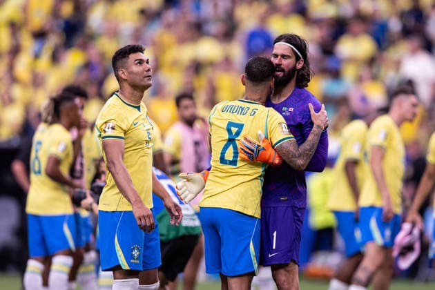 Brazil v Japan: round of 32 - FIFA World Cup, WM, Weltmeisterschaft, Fussball 2026 HOUSTON, TEXAS - JUNE 29: Bruno Guimaraes 8 of Brazil reacts after winning during the FIFA World Cup 2026 round of 32 match between Brazil and Japan at Houston Stadium on June 29, 2026 in Houston, USA. (Photo by Victor Monteiro PxImages) Houston Houston Stadium Texas USA Copyright: xVictorxMonteirox