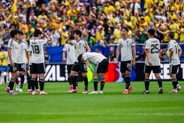 260629 Players of Japan looks dejected after 2-1 during the FIFA World Cup, WM, Weltmeisterschaft, Fussball 2026 round of 32 football match between Brazil and Japan on June 29, 2026 in Houston. Photo: Ludvig Thunman BILDBYRAN kod LT LT0809 fotboll football soccer fotball vm fotbolls-vm fotball-vm fotbolls-vm 2026 fifa world cup 2026 sextondelsfinal round of 32 day 19 bbeng depp *** June 29, 2026: Japanese players look dejected after the 2-1 loss during the Round of 32 soccer match between Brazil and Japan at the 2026 FIFA World Cup on June 29, 2026 in Houston. Photo by Ludvig Thunman, BILDBYRAN. Code: LT LT0809. soccer, football, World Cup, 2026 FIFA World Cup, Round of 32, Day 19 bbeng depp  Copyright: LUDVIGxTHUNMAN BB260629LT113