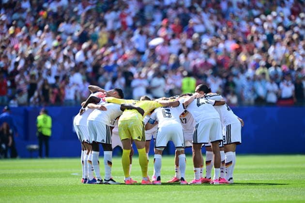 Germany v Paraguay - FIFA World Cup, WM, Weltmeisterschaft, Fussball 2026 - Round of 32 FOXBOROUGH, USA - JUNE 29: Players of Germany huddle prior the 2026 FIFA World Cup Round of 32 match between Germany and Paraguay at Boston Stadium (Gillette Stadium) in Foxborough, Massachusetts, United States on June 29, 2026. Abdulhamid Hosbas Anadolu Massachusetts United States. Editorial use only. Please get in touch for any other usage.  Copyright: x2026xAnadoluxAbdulhamidxHosbasx