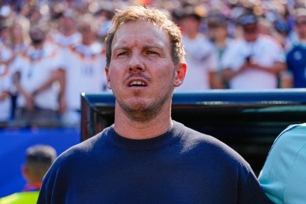 Julian Nagelsmann (Germany, Coach) beim singen der Nationalhymne FIFA World Cup, WM, Weltmeisterschaft, Fussball 2026: Deutschland v Paraguay 29 June 2026, FIFA World Cup 2026: Germany v Paraguay (Round of 32) at Boston Stadium in Foxborough, Massachusetts, USA *** Julian Nagelsmann of Germany, coach, singing the national anthem at the 2026 FIFA World Cup match between Germany and Paraguay on June 29, 2026; 2026 FIFA World Cup Germany vs. Paraguay Round of 32 at Boston Stadium in Foxborough, Massachusetts, USA Copyright: HMBxMedia xMarcoxBader