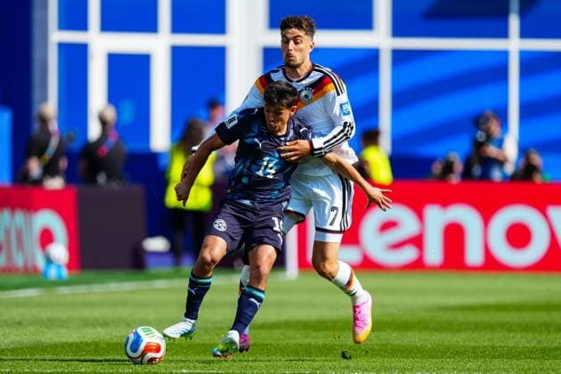 Kai Havertz of Germany pressures AndrÃ s Cubas of Paraguay Germany v Paraguay, 2026 FIFA World Cup, WM, Weltmeisterschaft, Fussball Round of 32, Football, Boston Stadium, Foxborough, Massachusetts, USA - 29 Jun 2026Foxborough Boston Stadium Massachusetts (MA) United States of America  Copyright: xJavierxGarcia Shutterstockx 16969211r
