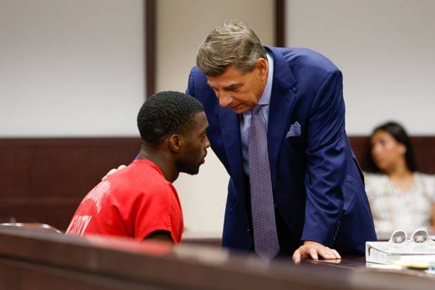 June 29, 2026, Tampa, Florida, USA: Terrion Arnold, a Detroit Lions cornerback, speaks to R. Timothy Jansen, his defense attorney, before his pretrial detention hearing inside courtroom 1 of the Hillsborough County Courthouse on Monday, June 29, 2026, in Tampa. Tampa USA - ZUMAs70_ 0860331543st Copyright: xJeffereexWoox