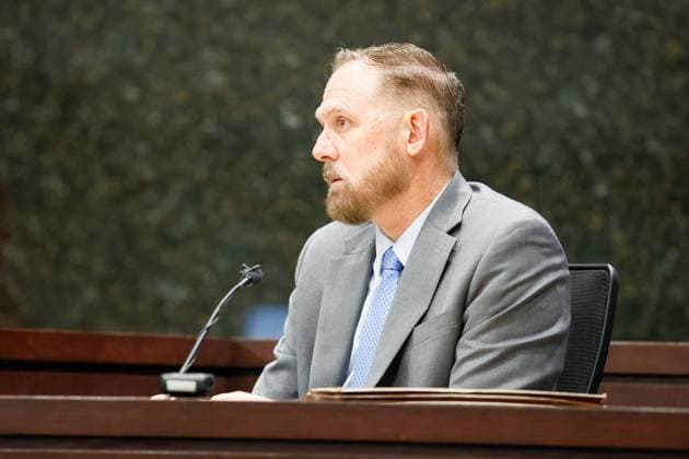 June 29, 2026, Tampa, Florida, USA: Scott Barnett, a Tampa Police Department detective, testifies during a pretrial detention hearing for Terrion Arnold, a Detroit Lions cornerback, inside courtroom 1 of the Hillsborough County Courthouse on Monday, June 29, 2026, in Tampa. Tampa USA - ZUMAs70_ 0860331564st Copyright: xJeffereexWoox
