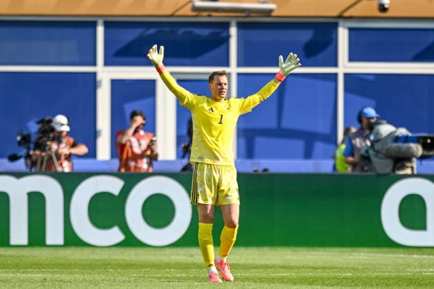 goalkeeper Manuel Neuer (Germany) gestures during the FIFA World Cup, WM, Weltmeisterschaft, Fussball 2026 Round Of 32 match between Germany and Paraguay at Boston Stadium on June 29, 2026 in Foxborough, United States. (Photo by Harry Langer DeFodi Images) - *** Goalkeeper Manuel Neuer of Germany gestures during the 2026 FIFA World Cup Round of 32 match between Germany and Paraguay at Boston Stadium on June 29, 2026, in Foxborough, United States. Photo by Harry Langer, DeFodi Images