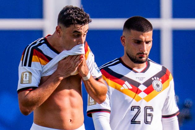 FIFA Fussball Weltmeisterschaft 2026, Sechszehntelfinale, Deutschland vs. Paraguay, 29.06.2026, Boston Stadium Tor zum 0:1 durch Julio Enciso Aleksandar Pavlovic (Deutschland) Deniz Undav (Deutschland) *** 2026 FIFA World Cup, Round of 32, Germany vs. Paraguay, June 29, 2026, Boston Stadium Goal: 0–1 by Julio Enciso Aleksandar Pavlovic (Germany) Deniz Undav (Germany) Copyright: xBahhoxKarax