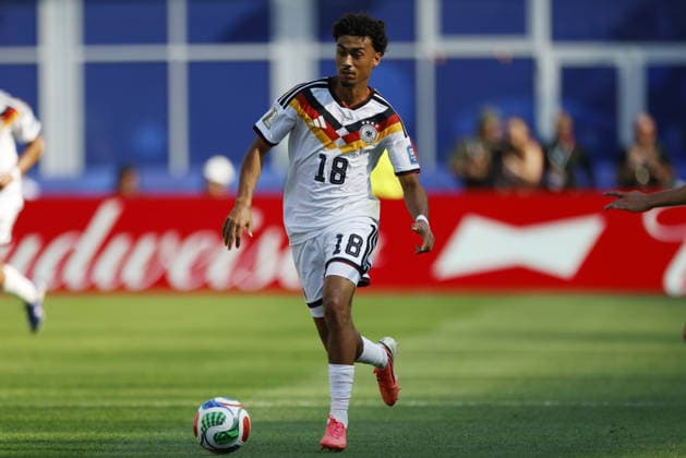 FIFA World Cup, WM, Weltmeisterschaft, Fussball 2026 - Round of 32 - Germany vs Paraguay Nathaniel Brown of Germany in action during the FIFA World Cup 2026 Round of 32 match Germany against Paraguay, in Boston, Massachusetts, USA, 29 June 2026. FOXBOROUGH United States  Copyright: xGREGxCOOPERx