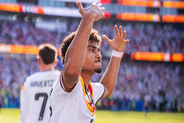 FIFA Fussball Weltmeisterschaft 2026, Sechszehntelfinale, Deutschland vs. Paraguay, 29.06.2026, Boston Stadium Tor zum 1:1 durch Kai Havertz (Deutschland) Aleksandar Pavlovic (Deutschland) Leroy Sane (Deutschland) Jonathan Tah (Deutschland) Joshua Kimmich (Deutschland) Nathaniel Brown (Deutschland) *** 2026 FIFA World Cup, Round of 32, Germany vs. Paraguay, June 29, 2026, Boston Stadium Goal to make it 1–1 by Kai Havertz (Germany), Aleksandar Pavlovic (Germany), Leroy Sané (Germany), Jonathan Tah (Germany), Joshua Kimmich (Germany), Nathaniel Brown (Germany) Copyright: xBahhoxKarax