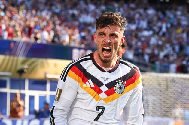 FIFA World Cup, WM, Weltmeisterschaft, Fussball 2026: Germany v Paraguay BOSTON, USA - 29th June 2026: Kai Havertz of Germany celebrates scoring his side s first goal during the FIFA World Cup 2026 Round of 32 match between Germany and Paraguay at Boston Stadium Boston Boston Stadium United States of America Copyright: xCraigxMercerx xPeakxActionxPhotosx