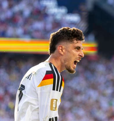 29.06.2026, Fussball Weltmeisterschaft 2026 in den USA, Sechzehntelfinale, Deutschland - Paraguay, im Gillette Stadium (Boston (Foxborough)), Torjubel Kai Hawertz (Deutschland) zum 1:1 Ausgleich. ***FIFA regulations prohibit any use of photographs as image sequences and or quasi-video. EDITORIAL USE ONLY*** *** June 29, 2026, 2026 FIFA World Cup in the U.S., Round of 32, Germany vs. Paraguay, at Gillette Stadium in Boston, Foxborough; Kai Havertz celebrates Germany’s 1–1 equalizer ***FIFA regulations prohibit any use of photographs as image sequences and or quasi-video. EDITORIAL USE ONLY***