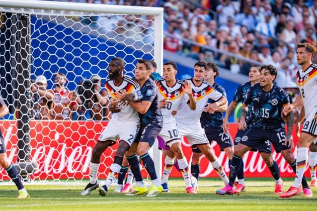 FIFA Fussball Weltmeisterschaft 2026, Sechszehntelfinale, Deutschland vs. Paraguay, 29.06.2026, Boston Stadium Jamal Musiala (Deutschland) Antonio Rüdiger (Deutschland) *** 2026 FIFA World Cup, Round of 32, Germany vs. Paraguay, June 29, 2026, Boston Stadium Jamal Musiala (Germany) Antonio Rüdiger (Germany) Copyright: xBahhoxKarax