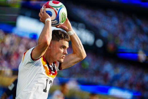 Florian Wirtz of Germany takes a throw in Germany v Paraguay, 2026 FIFA World Cup, WM, Weltmeisterschaft, Fussball Round of 32, Football, Boston Stadium, Foxborough, Massachusetts, USA - 29 Jun 2026Foxborough Boston Stadium Massachusetts (MA) United States of America  Copyright: xJavierxGarcia Shutterstockx 16969211bb