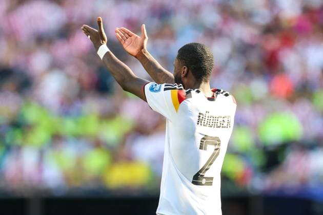 RECORD DATE NOT STATED FIFA World Cup, WM, Weltmeisterschaft, Fussball 2026 - Round of 32 - Germany v Paraguay Antonio Rudiger player of Germany during the FIFA World Cup 2026 Round of 32 match between Germany and Paraguay at Boston Stadium, in Foxborough, United States, on Monday, June 29, 2026.(Foto: William Volcov Brazil Photo Press IMAGO) Sports Foxborough MA United States of America Copyright: xWILLIAMxVOLCOVx