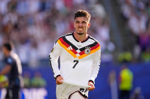 Germany v Paraguay: Round Of 32 - FIFA World Cup, WM, Weltmeisterschaft, Fussball 2026 Kai Havertz of Germany celebrates after scoring his team s first goal during the FIFA World Cup 2026 Round Of 32 match between Germany and Paraguay at Boston Stadium on June 29, 2026 in Foxborough, Massachusetts. Foxborough MA United States  Copyright: xJosexBretonx originalFilename:bretonhernandez-germanyv260629_npvBZ.jpg