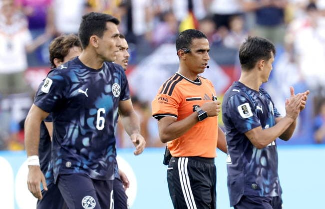 FIFA World Cup, WM, Weltmeisterschaft, Fussball 2026 - Round of 32 - Germany vs Paraguay Referee Jalal Jayed looks on during the FIFA World Cup 2026 Round of 32 match Germany against Paraguay, in Boston, USA, 29 June 2026. FOXBOROUGH United States  Copyright: xSHAWNxTHEWx