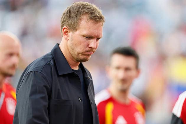 Germany v Paraguay: Round Of 32 - FIFA World Cup, WM, Weltmeisterschaft, Fussball 2026 Julian Nagelsmann, Head Coach of Germany looks dejected after defeat in the FIFA World Cup 2026 Round Of 32 match between Germany and Paraguay at Boston Stadium on June 29, 2026 in Foxborough, Massachusetts. Foxborough Boston Stadium MA United States Copyright: xAllstarxPicturexLibraryxLtdx