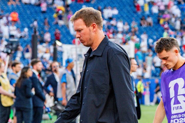 FIFA Fussball Weltmeisterschaft 2026, Sechszehntelfinale, Deutschland vs. Paraguay, 29.06.2026, Boston Stadium Julian Nagelsmann (Deutschland) enttäuscht unzufrieden unglücklich traurig *** 2026 FIFA World Cup, Round of 32, Germany vs. Paraguay, June 29, 2026, Boston Stadium; Julian Nagelsmann; Germany: disappointed, dissatisfied, unhappy, sad Copyright: xBahhoxKarax
