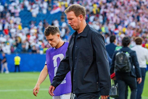 FIFA Fussball Weltmeisterschaft 2026, Sechszehntelfinale, Deutschland vs. Paraguay, 29.06.2026, Boston Stadium Julian Nagelsmann (Deutschland) enttäuscht unzufrieden unglücklich traurig *** 2026 FIFA World Cup, Round of 32, Germany vs. Paraguay, June 29, 2026, Boston Stadium; Julian Nagelsmann: Germany disappointed, dissatisfied, unhappy, sad Copyright: xBahhoxKarax