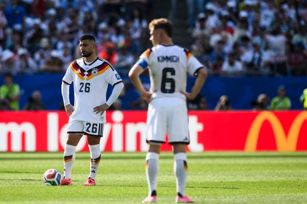 Germany v Paraguay - FIFA World Cup, WM, Weltmeisterschaft, Fussball 2026 Deniz Undav of Germany and Joshua Kimmich of Germany look dejected during the FIFA World Cup 2026 round of 32 football match between Germany and Paraguay. Foxborough United States Copyright: xNicolòxCampox