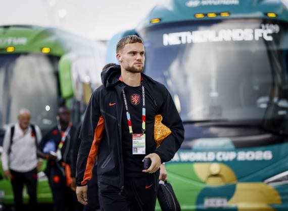 MONTERREY - Netherlands goalkeeper Bart Verbruggen arrives ahead of the 2026 FIFA World Cup, WM, Weltmeisterschaft, Fussball knockout phase match between the Netherlands and Morocco at Monterrey Stadium on June 29, 2026, in Monterrey, Mexico. KOEN VAN WEEL ANP FIFA World Cup 2026 - round of 32 2026 xVIxANPxSportx xxANPxIVx 562410782 originalFilename: 562410782.jpg