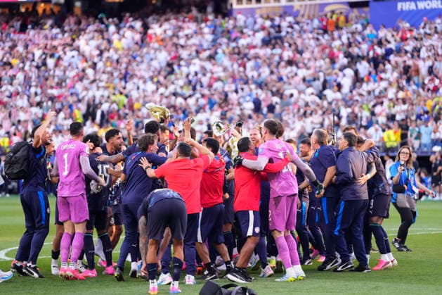 June 29, 2026, Foxborough, Massachusetts, United States: Players of Paraguay celebrate the victory during the FIFA World Cup, WM, Weltmeisterschaft, Fussball 2026 Round Of 32 match between Germany and Paraguay at Boston Stadium on June 29, 2026 in Foxborough, Massachusetts. Foxborough United States - ZUMAa181 20260629_zaa_a181_061 Copyright: xJosexBretonx