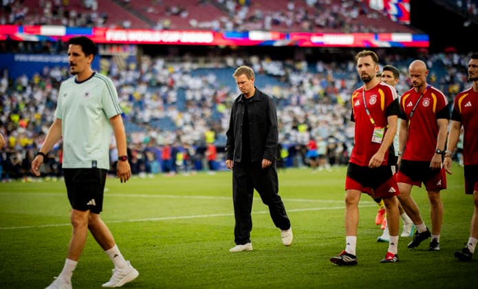 Boston, USA 29th Jun 2026. Trainer Julian Nagelsmann (Deutschland) Germany - Paraguay World Cup Deutschland - Paraguay 29.06.2026 *** Boston, USA, June 29, 2026 Coach Julian Nagelsmann Germany Paraguay World Cup Germany Paraguay June 29, 2026