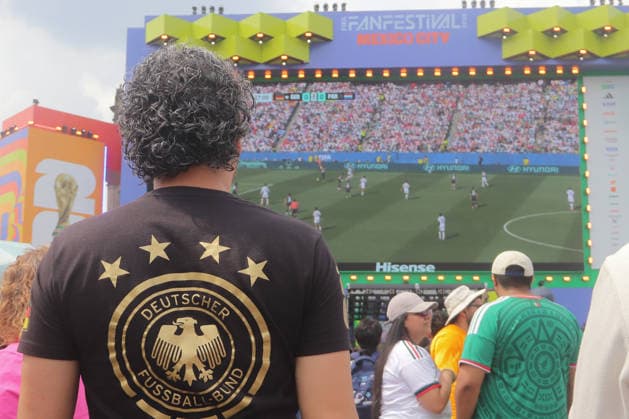 Paraguay v Germany: FIFA Fan Festival FIFA World Cup, WM, Weltmeisterschaft, Fussball 2026 A German football national team, Nationalteam fan watching the FIFA World Cup round of 32 match between Paraguay and Germany on the giant screen at the FIFA World Cup Fan Fest. on June 29, 2026, in Mexico City, Mexico. (Photo by Carlos Santiagon Eyepix Group) Copyright: xCarlosxSantiagon xEyepixxGroupx CS_29062026_189585