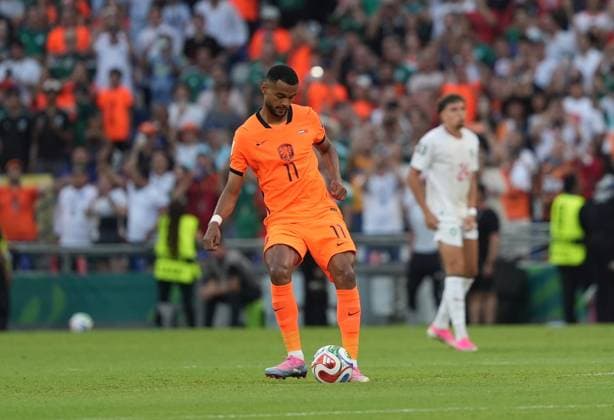 Netherlands v Morocco - FIFA World Cup, WM, Weltmeisterschaft, Fussball 2026 - Round of 32 MONTERREY, MEXICO - JUNE 29: Cody Gakpo of Netherlands in action during the 2026 FIFA World Cup Round of 32 match between Netherlands and Morocco at Estadio BBVA (Monterrey Stadium) in Monterrey, Mexico on June 29, 2026. Juancho Torres Anadolu Nuevo Leon Mexico. Editorial use only. Please get in touch for any other usage.  Copyright: x2026xAnadoluxJuanchoxTorresx