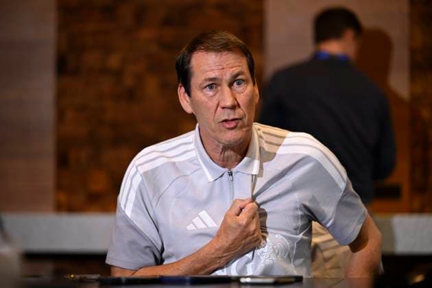 Belgian national football team - FIFA World Cup, WM, Weltmeisterschaft, Fussball 2026 - media activities 29 06 2026 RENTON, UNITED STATES OF AMERICA - JUNE 29 : Garcia Rudi head coach of Belgium talking to the press during a Belgian Press Only round table conversation after qualifying for the Round of 32 at the Hyatt Regency Lake Washington hotel during the 2026 FIFA World Cup on June 29, 2026 in Renton, United States of America, 29 06 2026 Renton United States of America  Copyright: xNicoxVereeckenx