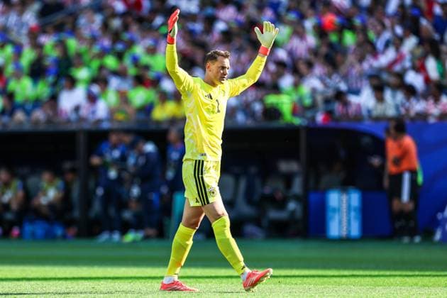 June 29, 2026, Foxborough, Ma, United States of America: Manuel Neuer goalkeeper of Germany celebrates Kai Havertz s goal during the FIFA World Cup, WM, Weltmeisterschaft, Fussball 2026 Round of 32 match between Germany and Paraguay at Boston Stadium, in Foxborough, United States, on Monday, June 29, 2026.(Foto: Brazil Photo Press Brazil Photo Press) INTERNATIONAL Foxborough United States of America - ZUMAv122 0860360618st Copyright: xWilliamxVolcovx