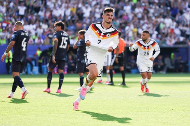 FOXBOROUGH, MASSACHUSETTS - JUNE 29: Kai Havertz of Germany celebrates scoring a goal during the FIFA World Cup, WM, Weltmeisterschaft, Fussball 2026 Round of 32 match between Germany and Paraguay at Boston Stadium on June 29, 2026 in Foxborough, Massachusetts.  Copyright: xWuxZhizhaox 111651327767