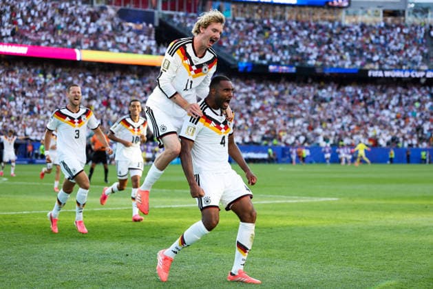FOXBOROUGH, MASSACHUSETTS - JUNE 29: Jonathan Tah of Germany celebrates scoring a goal, which was later ruled out for a foul following a VAR review during the FIFA World Cup, WM, Weltmeisterschaft, Fussball 2026 Round of 32 match between Germany and Paraguay at Boston Stadium on June 29, 2026 in Foxborough, Massachusetts.  Copyright: xWuxZhizhaox 111651327744