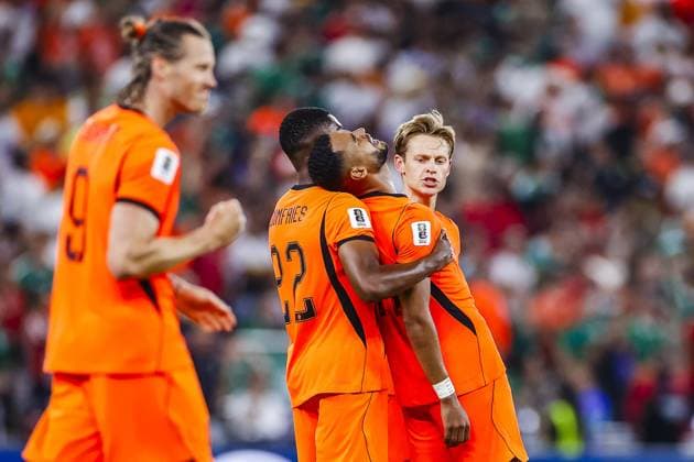 MONTERREY, 29-06-2026, Monterrey Stadium, Match between Morocco and The Netherlands during the World Cup 2026. Picture shows Netherlands player Cody Gakpo celebrating the goal. Morocco - The Netherlands (World Cup 2026)  x204748647x Copyright: