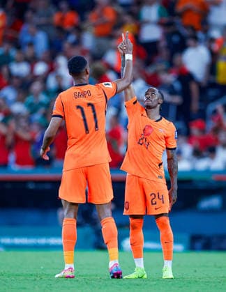FIFA WORLD CUL 2026 NETHERLANDS VS MOROCCO FIFA World Cup, WM, Weltmeisterschaft, Fussball 2026 NETHERLANDS VS MOROCCO NETHERLANDS VS MOROCCO 29062026 MONTERREY, NUEVO LEON. Photo of Cody Gakpo (11) of Netherlands, celebrating a goal, during game of the FIFA World Cup 2026, held at the Estadio Monterrey of Monterrey, Nuevo Leon. Foto de Cody Gakpo (11) de Paises Bajos, celebrando un gol durante juego de la Copa del Mundo 2026 de la FIFA, celebrado en el Estadio Monterrey de Monterrey Nuevo Leon. PHOTO BY IMAGENSHOP AGENCIA FOTOGRAFICA MONTERREY NUEVO LEON MEXICO *** FIFA WORLD CUP 2026 NETHERLANDS VS. MOROCCO FIFA WORLD CUP 2026 NETHERLANDS VS. MOROCCO NETHERLANDS VS. MOROCCO 06 29 2026 MONTERREY, NUEVO LEON Photo of Cody Gakpo (No. 11) of the Netherlands, celebrating a goal during a match of the 2026 FIFA World Cup, held at Estadio Monterrey in Monterrey, Nuevo Leon Photo of Cody Gakpo (No. 11) of the Netherlands, celebrating a goal during a match of the 2026 FIFA World Cup, held at the Estadio Monterrey in Monterrey, Nuevo León. PHOTO BY IMAGENSHOP PHOTO AGENCY MONTERREY, NUEVO LEÓN, MEXICO Copyright: xYOALIxMARTINEZx