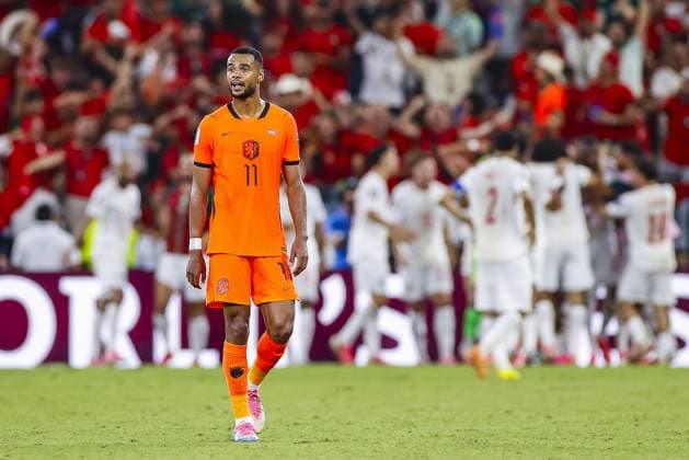 MONTERREY, 29-06-2026, Monterrey Stadium, Match between Morocco and The Netherlands during the World Cup 2026. Picture shows Netherlands player Cody Gakpo disappointment Morocco - The Netherlands (World Cup 2026)  x204748772x Copyright: