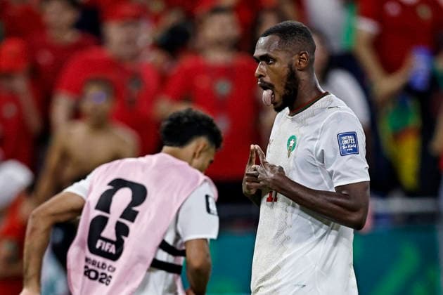 June 29, 2026, Monterrey, Mexico: Issa Diop of Morocco celebrates after scoring the first goal of his team during the match between Netherlands and Morocco for the round 32 of the FIFA World Cup, WM, Weltmeisterschaft, Fussball 2026 at Monterrey Stadium on June 29, 2026 in Monterrey, Mexico. Photo: DiaEsportivo FIFA World Cup 2026, Netherlands Vs Morocco, Monterrey, Mexico  - ZUMAh208 20260629_zsp_h208_023 Copyright: xHeulerxAndreyx