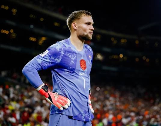 MONTERREY - Netherlands goalkeeper Bart Verbruggen during the 2026 FIFA World Cup, WM, Weltmeisterschaft, Fussball knockout phase match between the Netherlands and Morocco at the Monterrey Stadium on June 29, 2026, in Monterrey, Mexico. KOEN VAN WEEL ANP FIFA World Cup 2026 - round of 32 2026 xVIxANPxSportx xxANPxIVx 562421752 originalFilename: 562421752.jpg