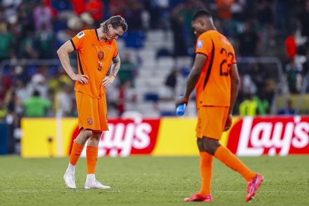 MONTERREY, 29-06-2026, Monterrey Stadium, Match between Morocco and The Netherlands during the World Cup 2026. Picture shows Netherlands player Wout Weghorst , Netherlands player Denzel Dumfries disappointment Morocco - The Netherlands (World Cup 2026)  x204749523x Copyright: