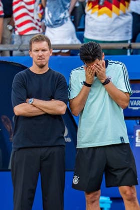 Sport Themen der Woche KW27 FIFA Fussball Weltmeisterschaft 2026, Sechszehntelfinale, Deutschland vs. Paraguay, 29.06.2026, Boston Stadium Julian Nagelsmann (Deutschland) unzufrieden unglücklich enttäuscht traurig *** 2026 FIFA World Cup, Round of 32, Germany vs. Paraguay, June 29, 2026, Boston Stadium; Julian Nagelsmann: Germany—dissatisfied, unhappy, disappointed, sad Copyright: xBahhoxKarax