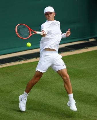 Harry Wendelken during his first round match Wimbledon Tennis Championships, Day 2, The All England Lawn Tennis and Croquet Club, London, UK - 30 Jun 2026London The All England Lawn Tennis and United Kingdom  Copyright: xKieranxMcManus Shutterstockx 16964203a